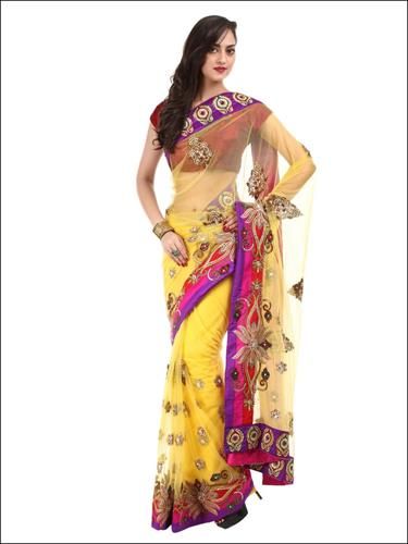 embroidery silk saree